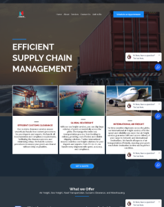 logistics company website design at King Yomi Digital Agency